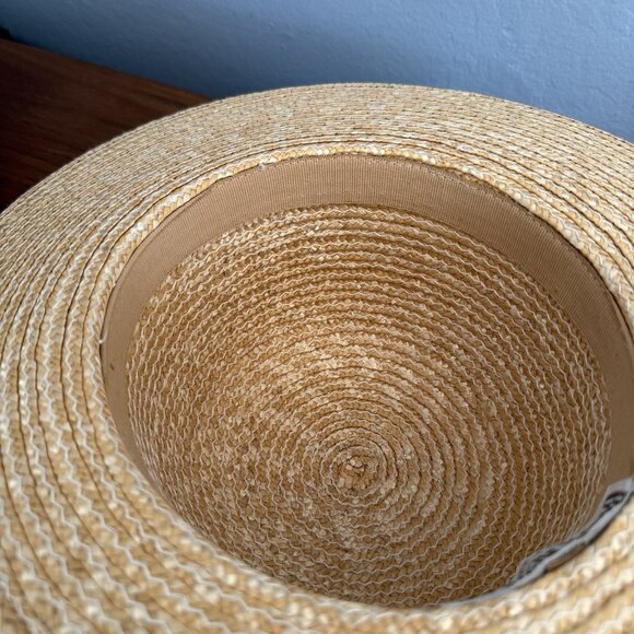 Vintage 80s Banana Republic Wide Brim Straw Raffia Sun Hat main image 4